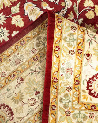 Traditional Mogul Red Wool Area Rug 9' 2" x 12' 5" - Solo Rugs
