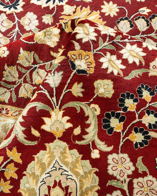 Traditional Mogul Red Wool Area Rug 9' 2" x 12' 5" - Solo Rugs