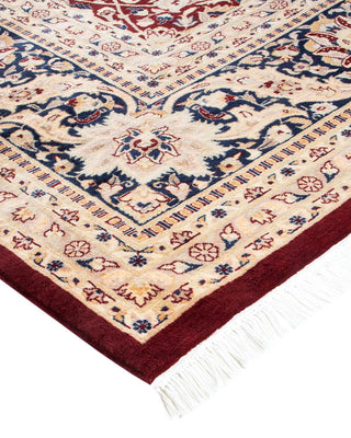 Traditional Mogul Orange Wool Area Rug 9' 4" x 12' 2" - Solo Rugs