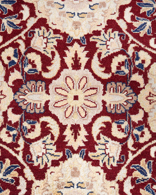 Traditional Mogul Orange Wool Area Rug 9' 4" x 12' 2" - Solo Rugs