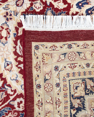 Traditional Mogul Orange Wool Area Rug 9' 4" x 12' 2" - Solo Rugs