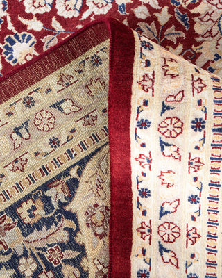 Traditional Mogul Orange Wool Area Rug 9' 4" x 12' 2" - Solo Rugs