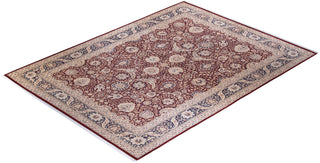 Traditional Mogul Orange Wool Area Rug 9' 4" x 12' 2" - Solo Rugs