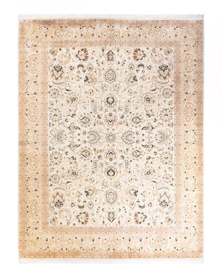 Traditional Mogul Ivory Wool Area Rug 8' 2" x 10' 5" - Solo Rugs