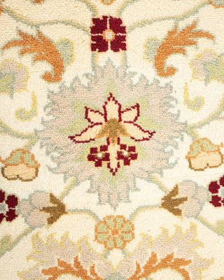 Traditional Mogul Ivory Wool Area Rug 6' 1" x 9' 2" - Solo Rugs