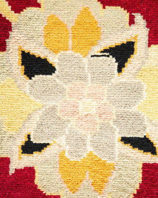 Traditional Mogul Red Wool Area Rug 9' 3" x 11' 10" - Solo Rugs