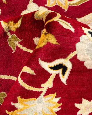 Traditional Mogul Red Wool Area Rug 9' 3" x 11' 10" - Solo Rugs