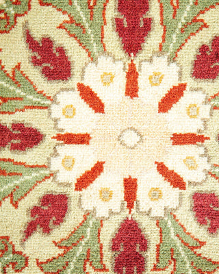 Traditional Mogul Orange Wool Area Rug 8' 2" x 11' 0" - Solo Rugs