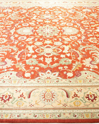 Traditional Mogul Orange Wool Area Rug 8' 2" x 11' 0" - Solo Rugs