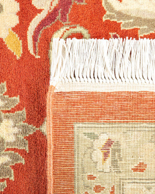 Traditional Mogul Orange Wool Area Rug 8' 2" x 11' 0" - Solo Rugs