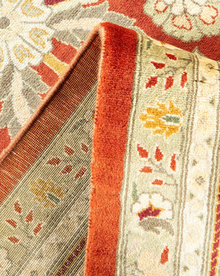 Traditional Mogul Orange Wool Area Rug 8' 2" x 11' 0" - Solo Rugs