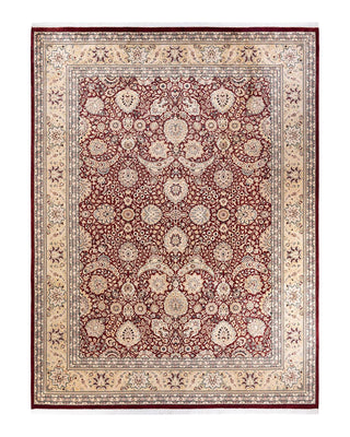 Traditional Mogul Red Wool Area Rug 9' 2" x 12' 1" - Solo Rugs