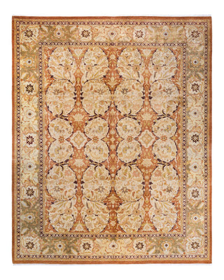 Traditional Mogul Brown Wool Area Rug 8' 2" x 10' 2" - Solo Rugs