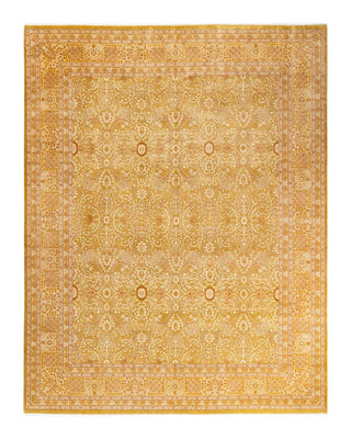 Traditional Mogul Green Wool Area Rug 8' 1" x 10' 5" - Solo Rugs