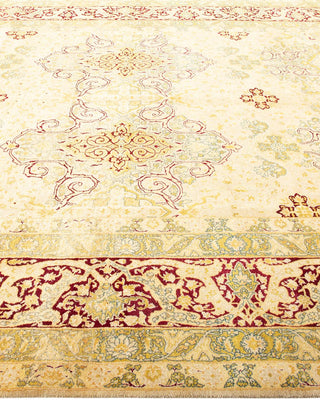 Traditional Mogul Ivory Wool Area Rug 8' 0" x 10' 4" - Solo Rugs