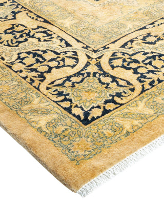 Traditional Mogul Ivory Wool Area Rug 6' 3" x 9' 2" - Solo Rugs