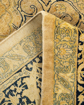 Traditional Mogul Ivory Wool Area Rug 6' 3" x 9' 2" - Solo Rugs