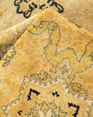 Traditional Mogul Ivory Wool Area Rug 6' 3" x 9' 2" - Solo Rugs