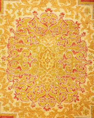 Traditional Mogul Orange Wool Area Rug 4' 8" x 7' 1" - Solo Rugs