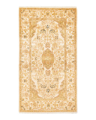 Traditional Mogul Ivory Wool Area Rug 3' 1" x 5' 7" - Solo Rugs