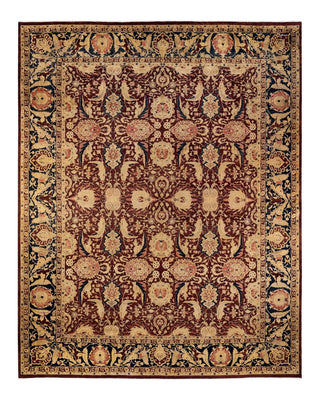 Traditional Mogul Red Wool Area Rug 12' 2" x 15' 5" - Solo Rugs
