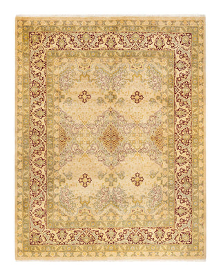 Traditional Mogul Ivory Wool Area Rug 8' 3" x 10' 6" - Solo Rugs
