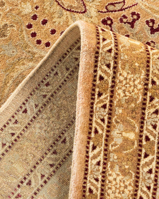Traditional Mogul Beige Wool Area Rug 6' 1" x 9' 0" - Solo Rugs