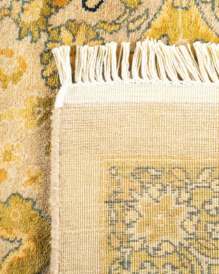 Traditional Mogul Ivory Wool Area Rug 6' 1" x 9' 0" - Solo Rugs