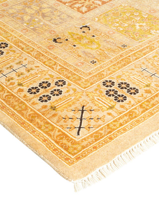 Traditional Mogul Ivory Wool Area Rug 4' 2" x 6' 2" - Solo Rugs