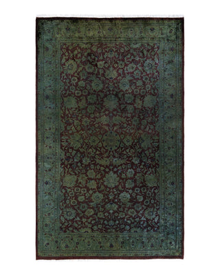 Contemporary Fine Vibrance Red Wool Area Rug 5' 1" x 8' 4" - Solo Rugs