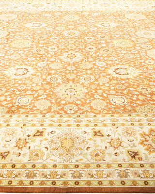 Traditional Mogul Brown Wool Area Rug 10' 0" x 14' 1" - Solo Rugs