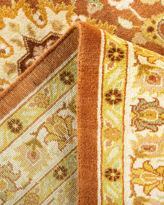 Traditional Mogul Brown Wool Area Rug 10' 0" x 14' 1" - Solo Rugs