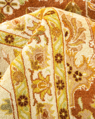 Traditional Mogul Brown Wool Area Rug 10' 0" x 14' 1" - Solo Rugs