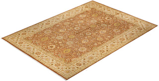 Traditional Mogul Brown Wool Area Rug 10' 0" x 14' 1" - Solo Rugs