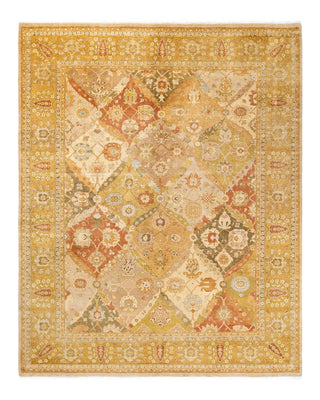 Contemporary Eclectic Ivory Wool Area Rug 8' 1" x 10' 1" - Solo Rugs