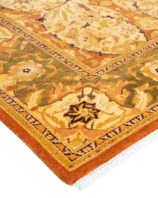 Traditional Mogul Brown Wool Area Rug 6' 1" x 8' 10" - Solo Rugs