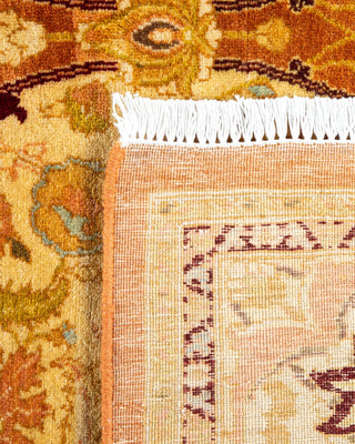 Traditional Mogul Brown Wool Area Rug 6' 1" x 8' 10" - Solo Rugs