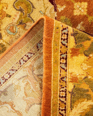 Traditional Mogul Brown Wool Area Rug 6' 1" x 8' 10" - Solo Rugs