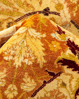 Traditional Mogul Brown Wool Area Rug 6' 1" x 8' 10" - Solo Rugs