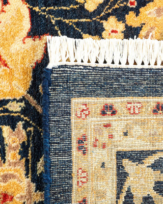 Traditional Mogul Blue Wool Area Rug 4' 8" x 7' 2" - Solo Rugs