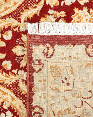 Traditional Mogul Red Wool Area Rug 9' 3" x 12' 1" - Solo Rugs