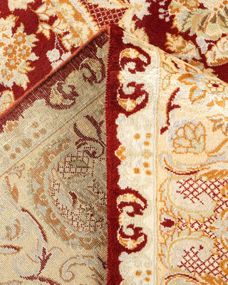 Traditional Mogul Red Wool Area Rug 9' 3" x 12' 1" - Solo Rugs