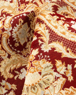 Traditional Mogul Red Wool Area Rug 9' 3" x 12' 1" - Solo Rugs