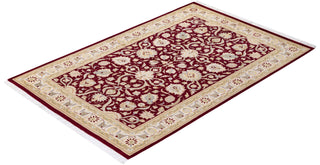 Mogul, One-of-a-Kind Hand-Knotted Area Rug - Red, 4' 2" x 5' 10" - Solo Rugs
