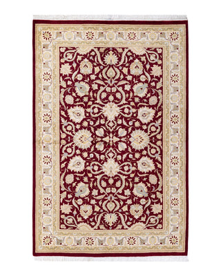 Mogul, One-of-a-Kind Hand-Knotted Area Rug - Red, 4' 2" x 5' 10" - Solo Rugs