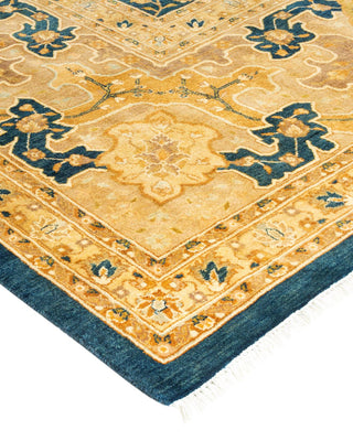 Traditional Mogul Blue Wool Area Rug 9' 3" x 15' 1" - Solo Rugs
