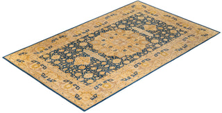 Traditional Mogul Blue Wool Area Rug 9' 3" x 15' 1" - Solo Rugs