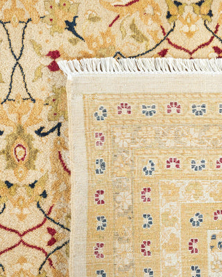 Traditional Mogul Ivory Wool Area Rug 9' 2" x 12' 2" - Solo Rugs