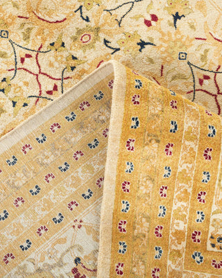 Traditional Mogul Ivory Wool Area Rug 9' 2" x 12' 2" - Solo Rugs
