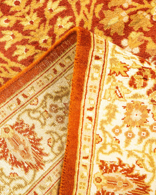 Traditional Mogul Orange Wool Runner 2' 7" x 7' 5" - Solo Rugs